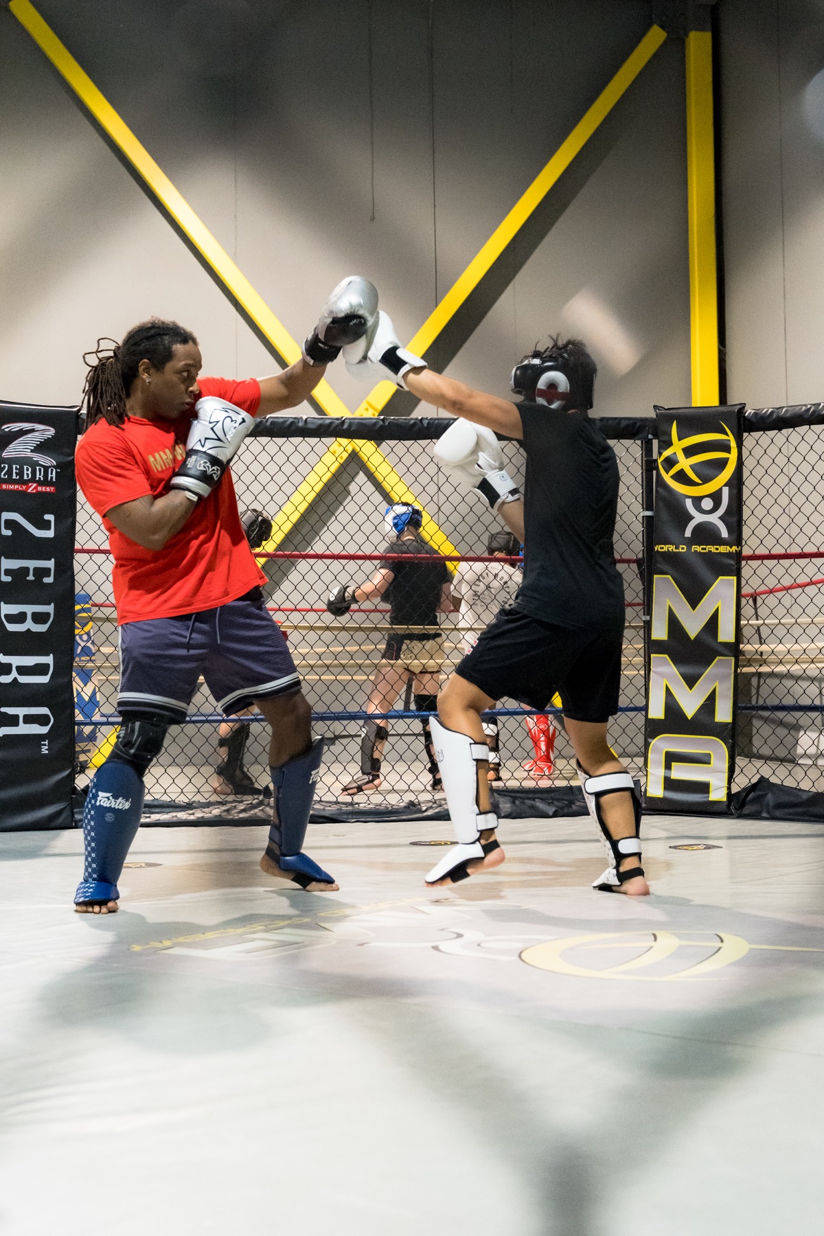 Members training striking at MMA World Academy in Scarborough